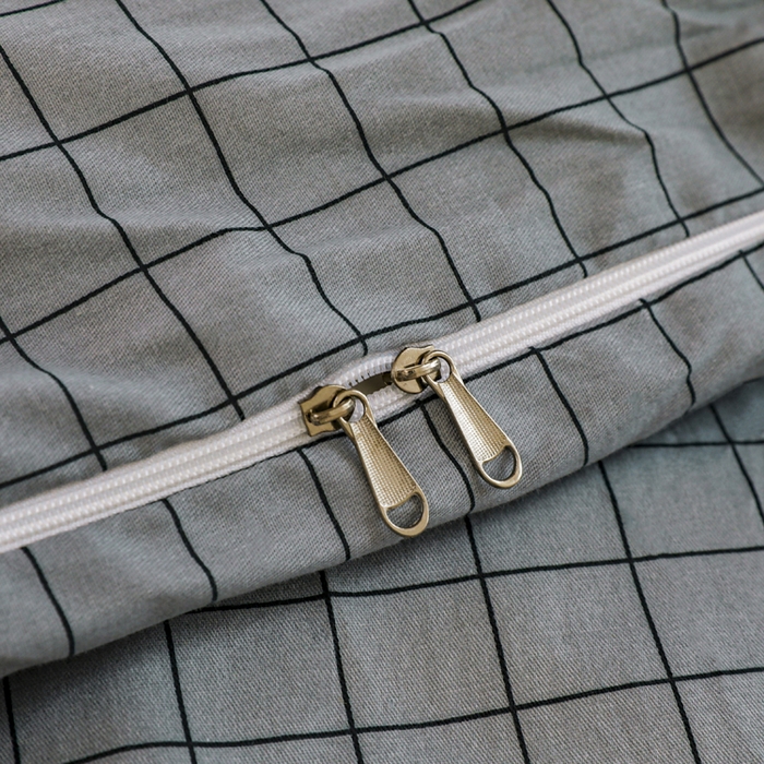 91家纺网 家纺一手货源 找家纺 宅部落 2025新款全棉三件套纯棉学生宿舍上下铺六件套 蓝小格