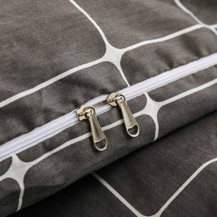 91家纺网 家纺一手货源 找家纺 宅部落 2025新款全棉三件套纯棉学生宿舍上下铺六件套 绅士灰AA