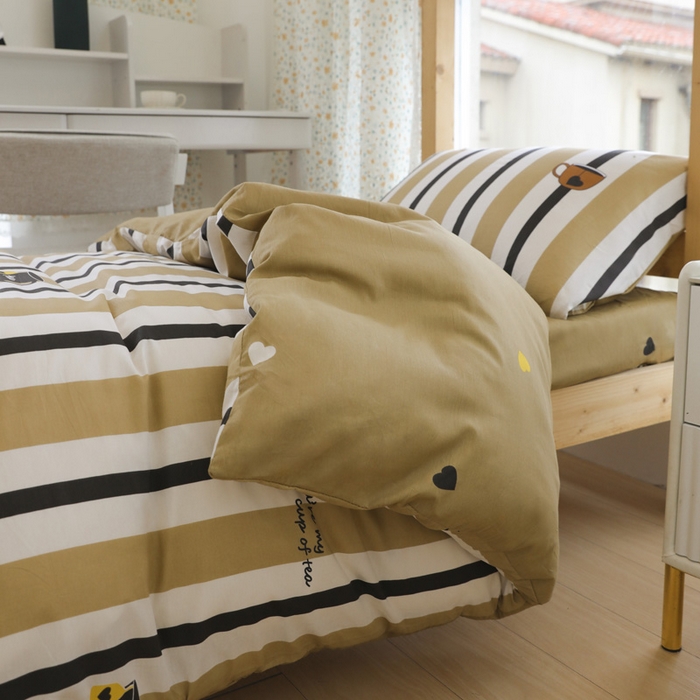 91家纺网 家纺一手货源 找家纺 宅部落 2025新款全棉三件套纯棉学生宿舍上下铺六件套 文艺风范