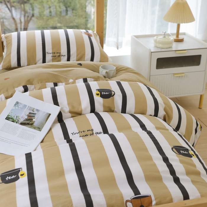 91家纺网 家纺一手货源 找家纺 宅部落 2025新款全棉三件套纯棉学生宿舍上下铺六件套 文艺风范