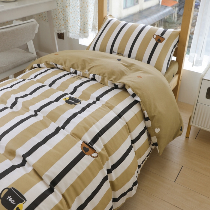 91家纺网 家纺一手货源 找家纺 宅部落 2025新款全棉三件套纯棉学生宿舍上下铺六件套 文艺风范