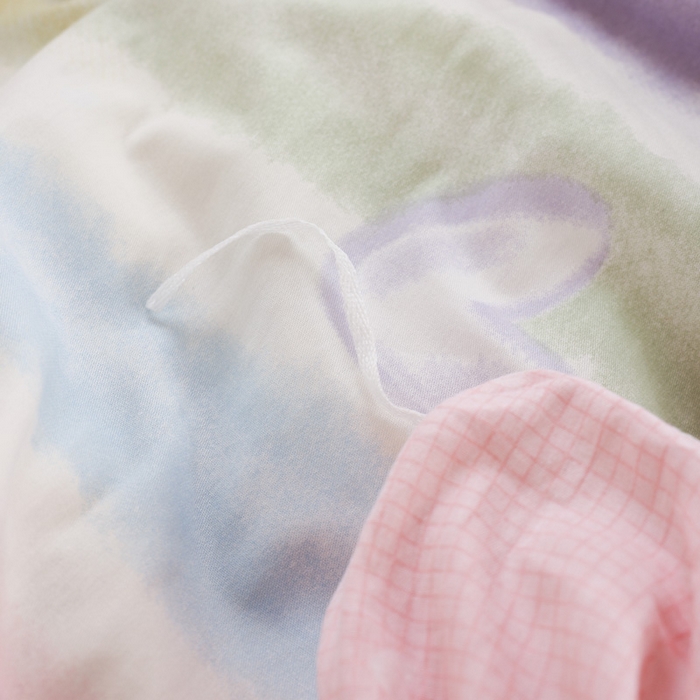 91家纺网 家纺一手货源 找家纺 宅部落 2025新款全棉三件套纯棉学生宿舍上下铺六件套 幸运七彩