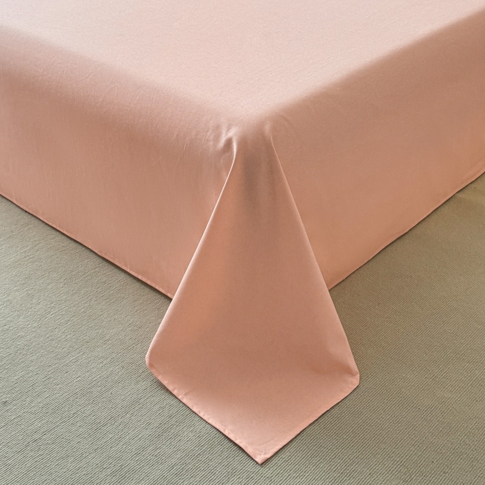 91家纺网 家纺一手货源 找家纺 小叮当家纺仓储工厂店 （提供买家秀 爆款花型 不断货）2025新款全棉纯色老粗布单床单 月白粉