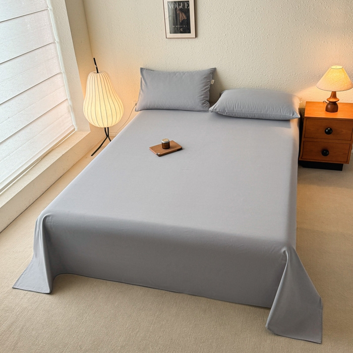 91家纺网 家纺一手货源 找家纺 小叮当家纺仓储工厂店 （提供买家秀 爆款花型 不断货）2025新款全棉纯色老粗布单枕套 雪花银