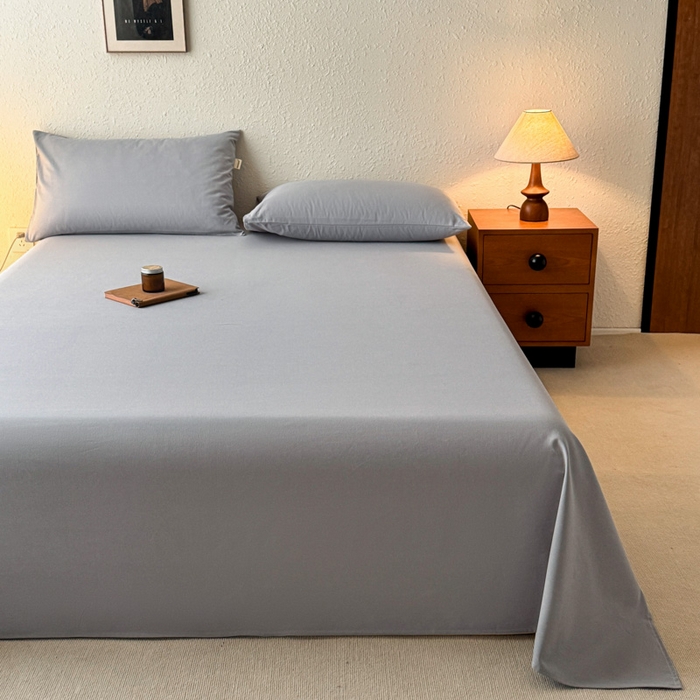 91家纺网 家纺一手货源 找家纺 小叮当家纺仓储工厂店 （提供买家秀 爆款花型 不断货）2025新款全棉纯色老粗布单枕套 雪花银