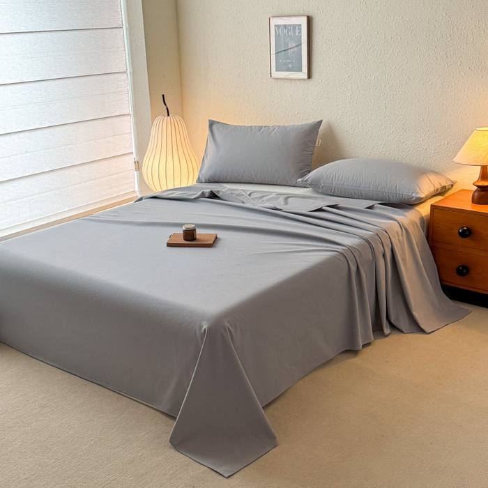 91家纺网 家纺一手货源 找家纺 小叮当家纺仓储工厂店 （提供买家秀 爆款花型 不断货）2025新款全棉纯色老粗布单枕套 雪花银