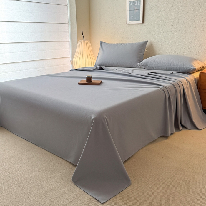 91家纺网 家纺一手货源 找家纺 小叮当家纺仓储工厂店 （提供买家秀 爆款花型 不断货）2025新款全棉纯色老粗布单枕套 雪花银