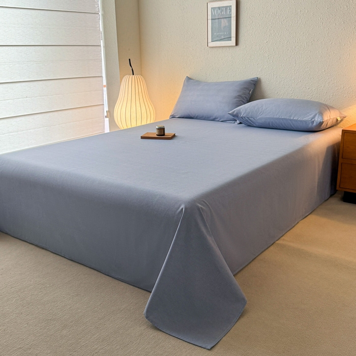 91家纺网 家纺一手货源 找家纺 小叮当家纺仓储工厂店 （提供买家秀 爆款花型 不断货）2025新款全棉纯色老粗布单枕套 月白兰