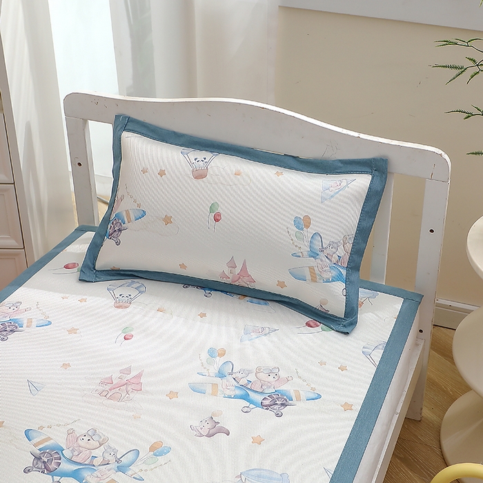 91家纺网 家纺一手货源 找家纺 小叮当家纺仓储工厂店 （提供买家秀 爆款花型 不断货）2025新款800D柔冰丝印花童席凉席 梦想家