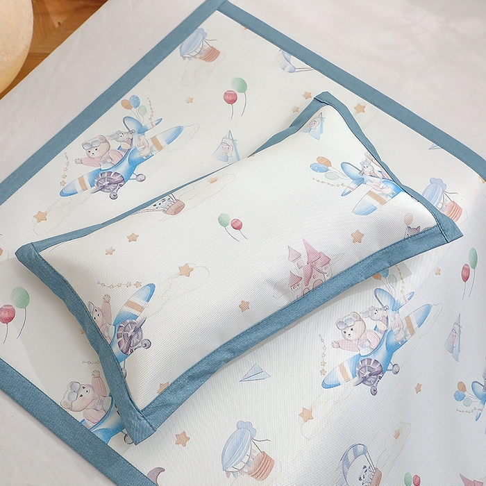 91家纺网 家纺一手货源 找家纺 小叮当家纺仓储工厂店 （提供买家秀 爆款花型 不断货）2025新款800D柔冰丝印花童席凉席 梦想家