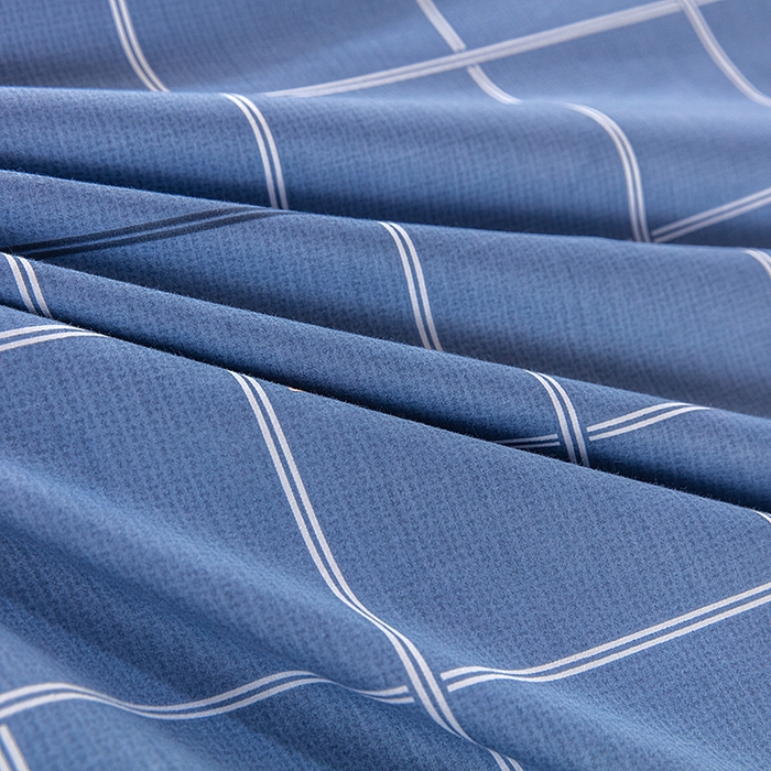 91家纺网 家纺一手货源 找家纺 小叮当家纺仓储工厂店 提供买家秀爆款花型不断货）2025新款全棉AB版13372学生宿舍印花三件套双面纯棉床单款上下铺单人 小时光-蓝