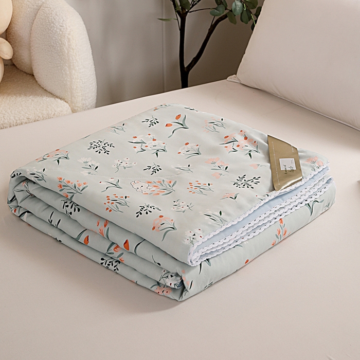 91家纺网 家纺一手货源 找家纺 （总）小叮当家纺仓储工厂店 （提供买家秀 爆款花型 不断货）2025新款水洗棉花边夏凉被被子被芯