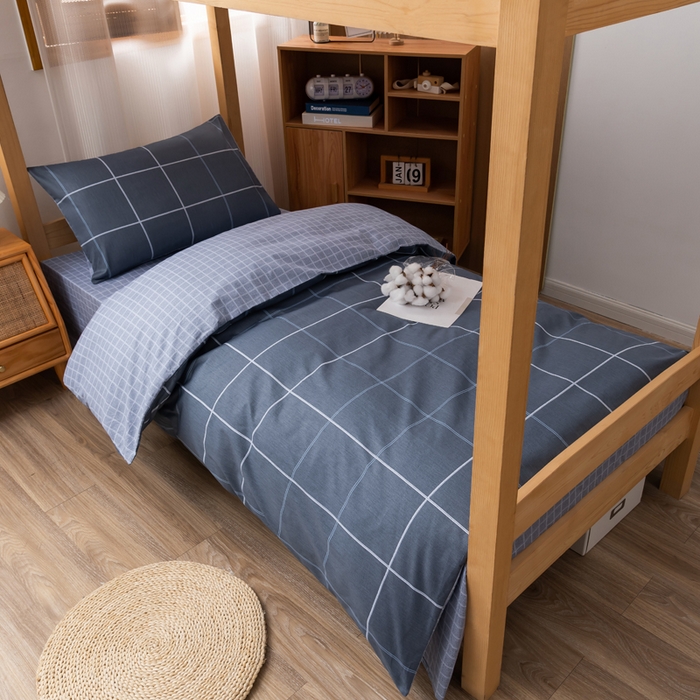 91家纺网 家纺一手货源 找家纺 总2025新款全棉学生三件套纯棉六件套装宿舍上下铺全套棉花被