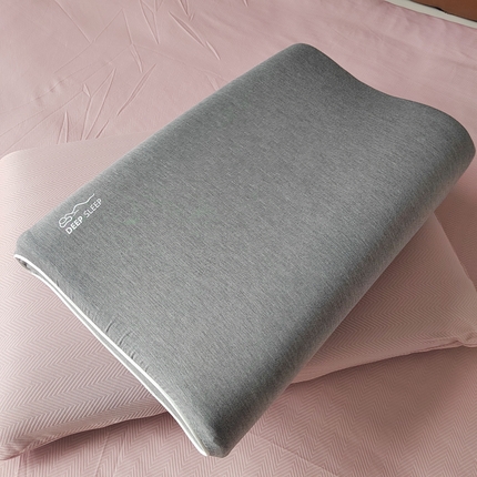 （总）芯丝路枕业 2025新款全棉针织零压力慢回弹波浪型护颈枕