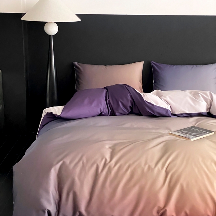 91家纺网 家纺一手货源 找家纺 （总）赫帛 2025新款50s缎纹数码印花长绒棉四件套-暮光之城（风格二）