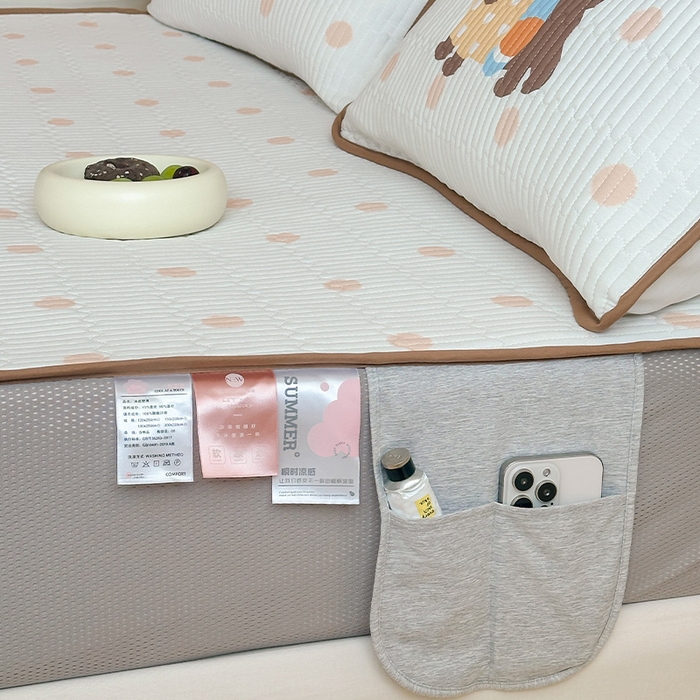 91家纺网 家纺一手货源 找家纺 （总）RYB红黄兰 2025新款ins设计师原创大版小清新超萌卡通冰皮夹棉软凉席