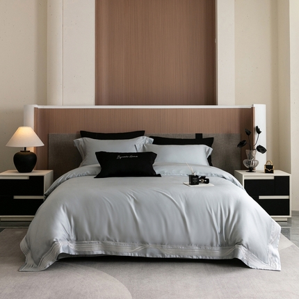馨蕊家居 2025新款80SLF奥地利兰精天丝四件套-凯伦 天丝凯伦-高级灰