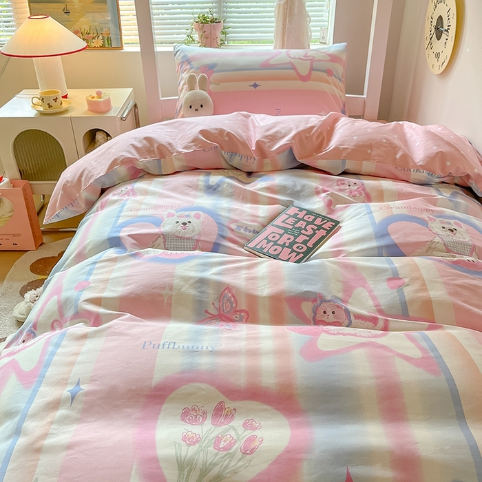 91家纺网 家纺一手货源 找家纺 （总）麦伦家居 2025新款40支13372全棉纯棉斜纹学生上下铺床品宿舍三件套上下铺四件套系列