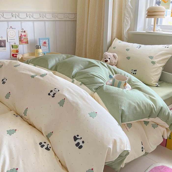 91家纺网 家纺一手货源 找家纺 （总）麦伦家居 2025新款40支13372全棉纯棉斜纹学生上下铺床品宿舍三件套上下铺四件套系列