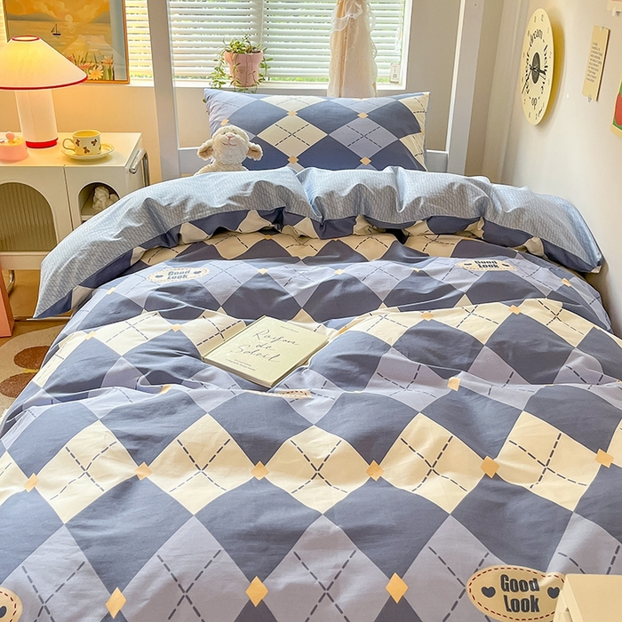 91家纺网 家纺一手货源 找家纺 （总）麦伦家居 2025新款40支13372全棉纯棉斜纹学生上下铺床品宿舍三件套上下铺四件套系列