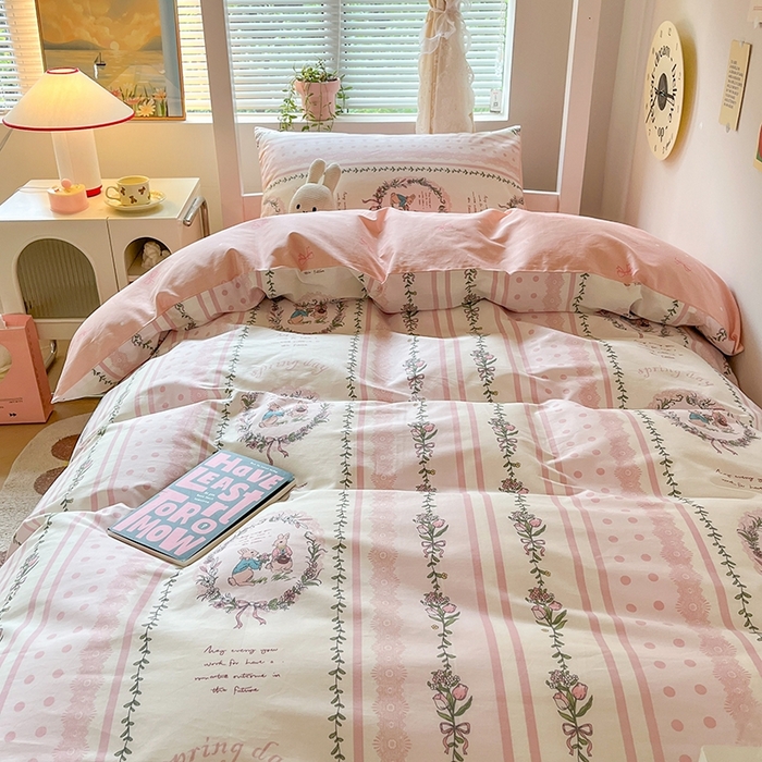 麦伦家居 2025新款40支13372全棉纯棉斜纹学生上下铺床品宿舍三件套上下铺四件套系列 一见倾心