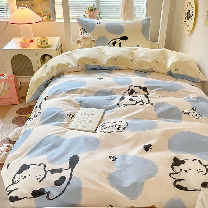 91家纺网 家纺一手货源 找家纺 （总）麦伦家居 2025新款40支13372全棉纯棉斜纹学生上下铺床品宿舍三件套上下铺四件套系列