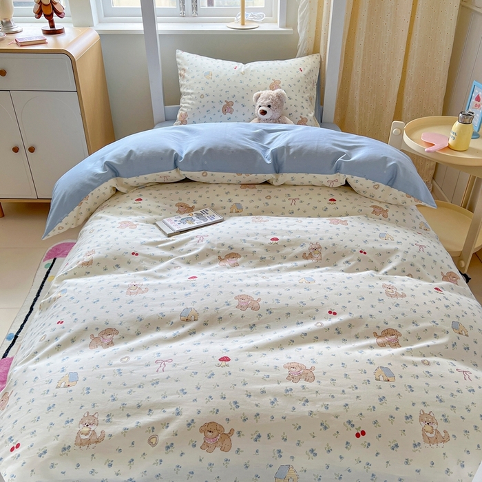 91家纺网 家纺一手货源 找家纺 （总）麦伦家居 2025新款40支13372全棉纯棉斜纹学生上下铺床品宿舍三件套上下铺四件套系列