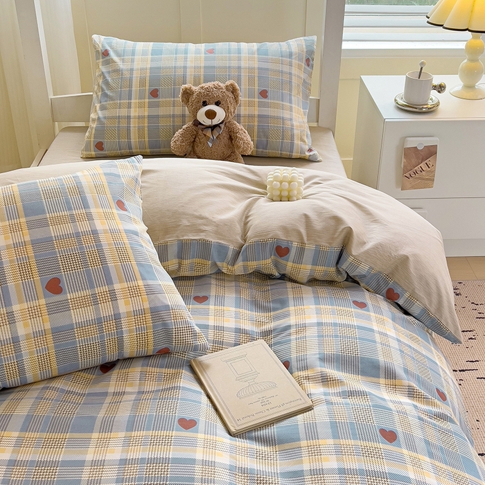 91家纺网 家纺一手货源 找家纺 （总）麦伦家居 2025新款40支13372全棉纯棉斜纹学生上下铺床品宿舍三件套上下铺四件套系列