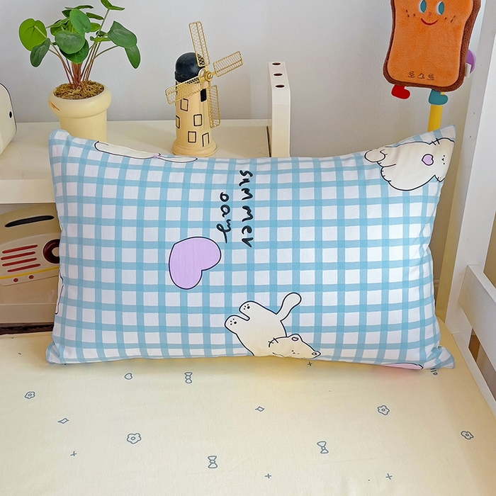 91家纺网 家纺一手货源 找家纺 麦伦家居 2025新款40支13372全棉纯棉斜纹学生上下铺床品宿舍三件套上下铺四件套系列 喵星人