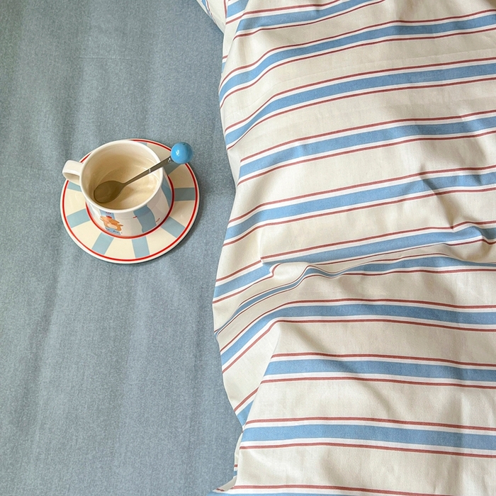 91家纺网 家纺一手货源 找家纺 麦伦家居 2025新款40支13372全棉纯棉斜纹学生上下铺床品宿舍三件套上下铺四件套系列 布洛尔