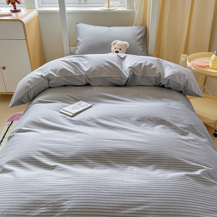 麦伦家居 2025新款40支13372全棉纯棉斜纹学生上下铺床品宿舍三件套上下铺四件套系列 绅士之约