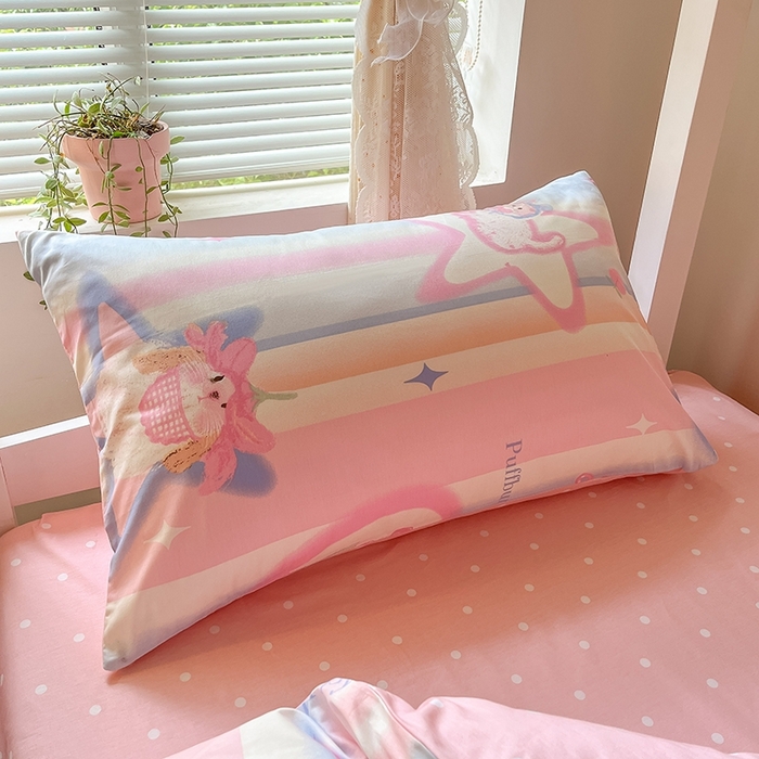 91家纺网 家纺一手货源 找家纺 麦伦家居 2025新款40支13372全棉纯棉斜纹学生上下铺床品宿舍三件套上下铺四件套系列 满天星