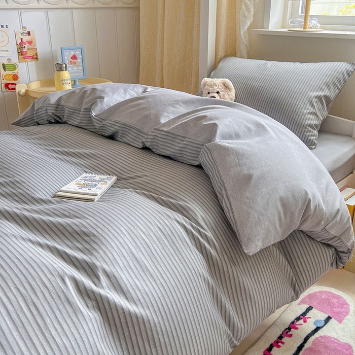 91家纺网 家纺一手货源 找家纺 麦伦家居 2025新款40支13372全棉纯棉斜纹学生上下铺床品宿舍三件套上下铺四件套系列 绅士之约