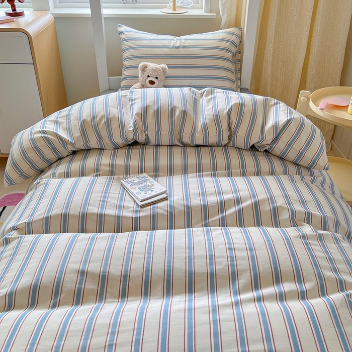 麦伦家居 2025新款40支13372全棉纯棉斜纹学生上下铺床品宿舍三件套上下铺四件套系列 布洛尔