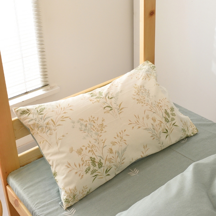 91家纺网 家纺一手货源 找家纺 麦伦家居 2025新款40支13372全棉纯棉斜纹学生上下铺床品宿舍三件套上下铺四件套系列 仙草