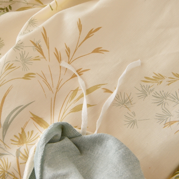 91家纺网 家纺一手货源 找家纺 麦伦家居 2025新款40支13372全棉纯棉斜纹学生上下铺床品宿舍三件套上下铺四件套系列 仙草