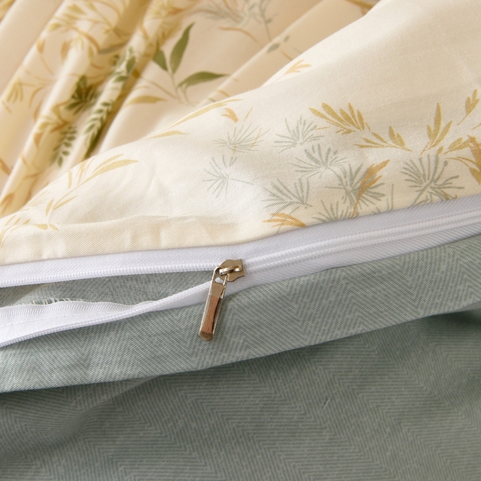 91家纺网 家纺一手货源 找家纺 麦伦家居 2025新款40支13372全棉纯棉斜纹学生上下铺床品宿舍三件套上下铺四件套系列 仙草