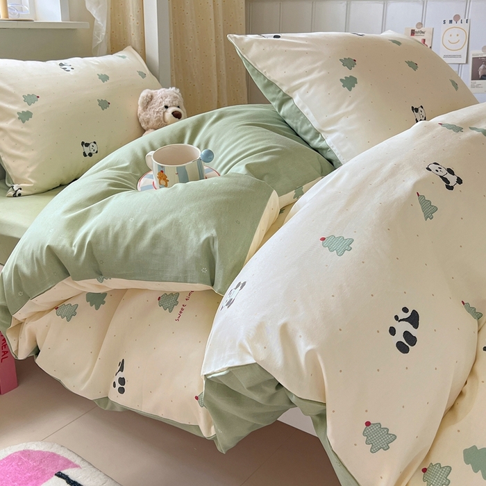 91家纺网 家纺一手货源 找家纺 （总）麦伦家居 2025新款40支13372全棉纯棉斜纹学生上下铺床品宿舍三件套上下铺四件套系列