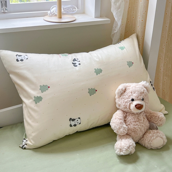 91家纺网 家纺一手货源 找家纺 麦伦家居 2025新款40支13372全棉纯棉斜纹学生上下铺床品宿舍三件套上下铺四件套系列 熊猫森林