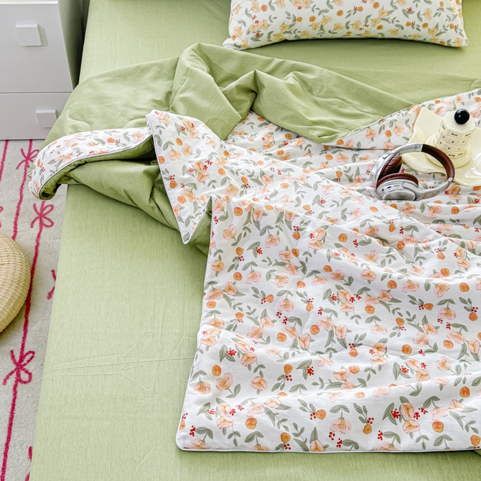 91家纺网 家纺一手货源 找家纺 （总）洺兰家居 2025新款A类全棉印花麻绳款夏被四件套