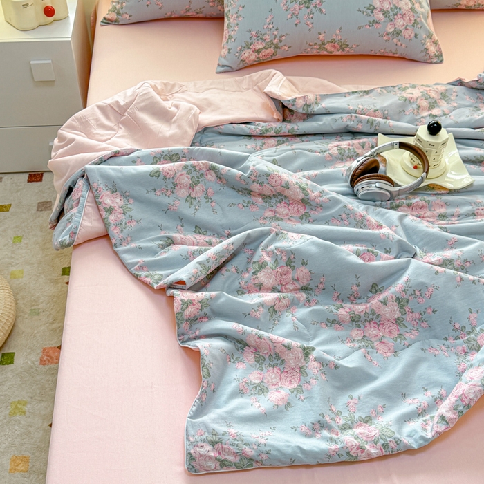 91家纺网 家纺一手货源 找家纺 （总）洺兰家居 2025新款A类全棉印花麻绳款夏被四件套