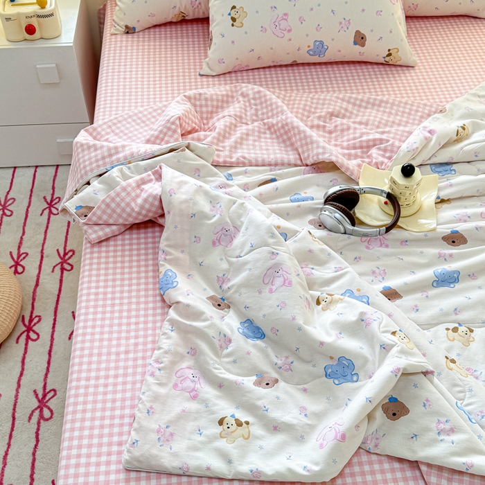 91家纺网 家纺一手货源 找家纺 （总）洺兰家居 2025新款A类全棉印花麻绳款夏被四件套