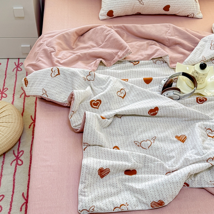 91家纺网 家纺一手货源 找家纺 （总）洺兰家居 2025新款A类全棉印花麻绳款夏被四件套