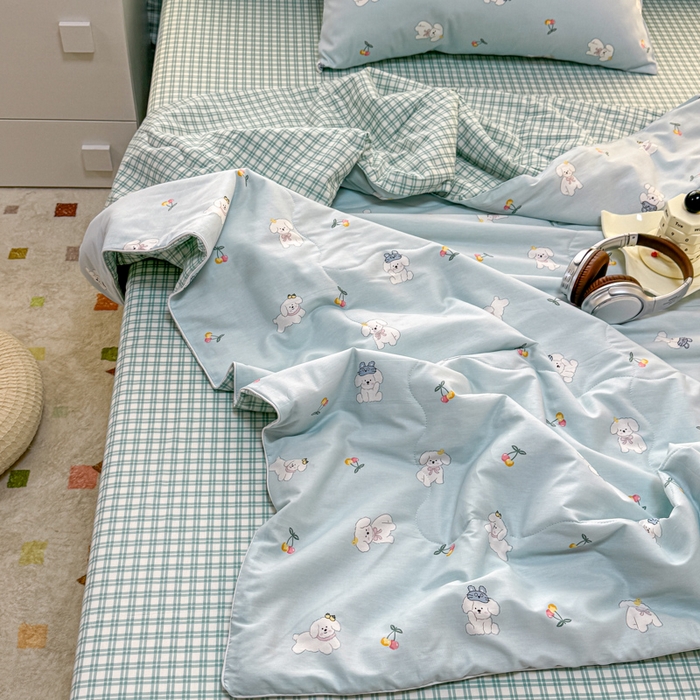 91家纺网 家纺一手货源 找家纺 （总）洺兰家居 2025新款A类全棉印花麻绳款夏被四件套