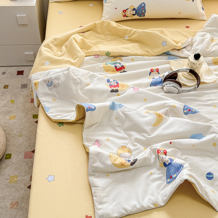 91家纺网 家纺一手货源 找家纺 （总）洺兰家居 2025新款A类全棉印花麻绳款夏被四件套