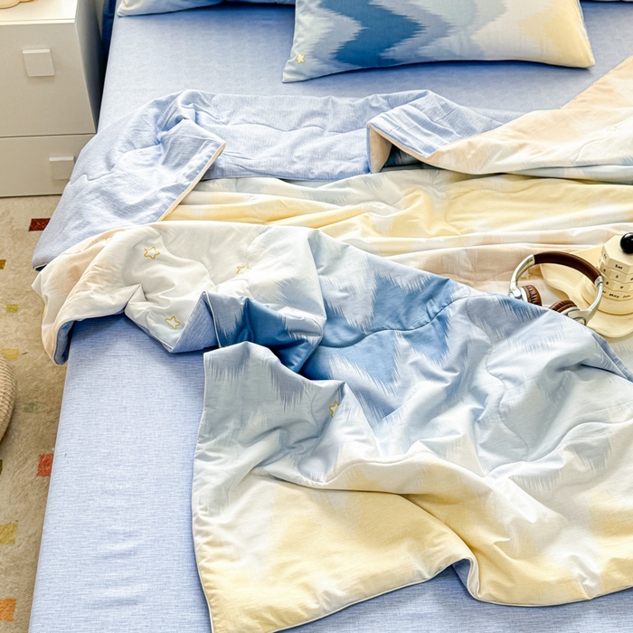 91家纺网 家纺一手货源 找家纺 （总）洺兰家居 2025新款A类全棉印花麻绳款夏被四件套