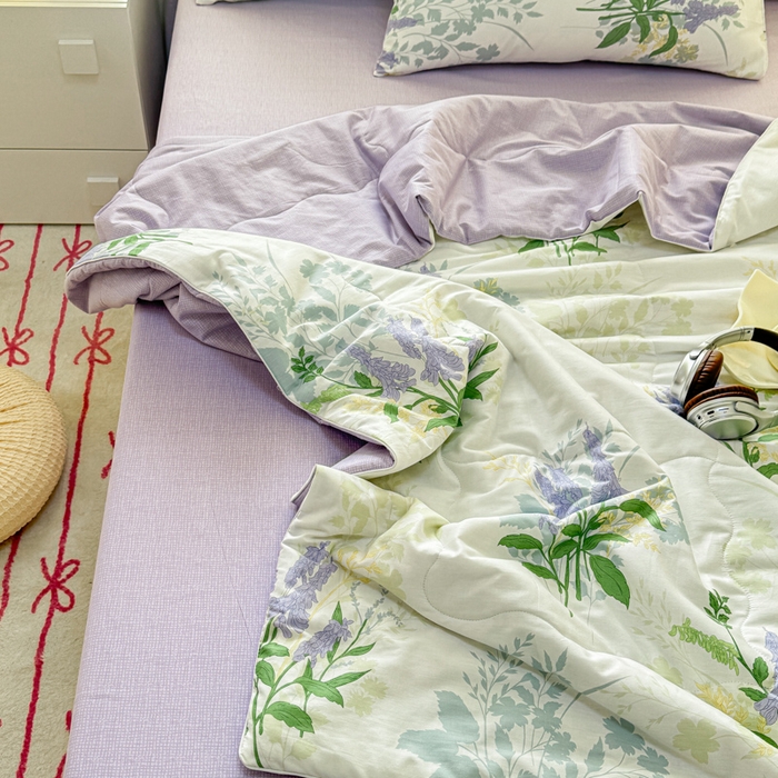 91家纺网 家纺一手货源 找家纺 （总）洺兰家居 2025新款A类全棉印花麻绳款夏被四件套