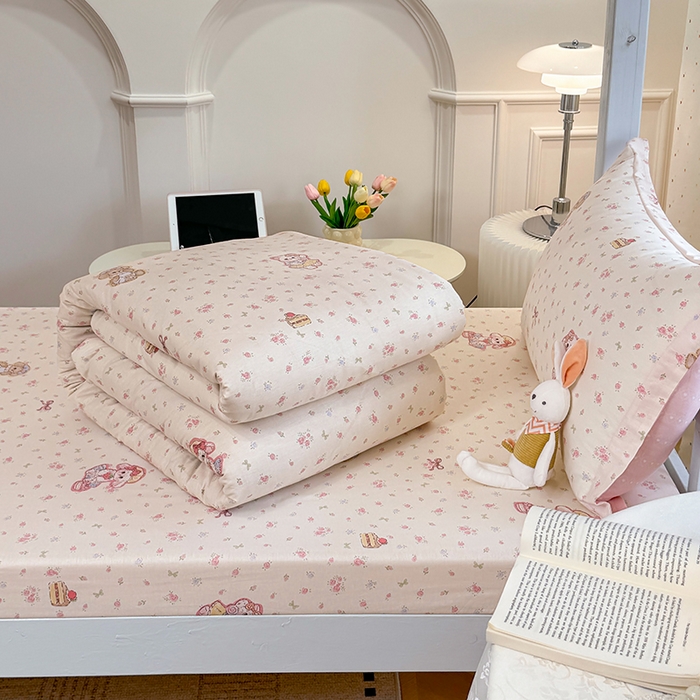 91家纺网 家纺一手货源 找家纺 （总）壹贝家纺 2025新款学生季喷气全棉跑量宿舍三件套（提供买家秀）