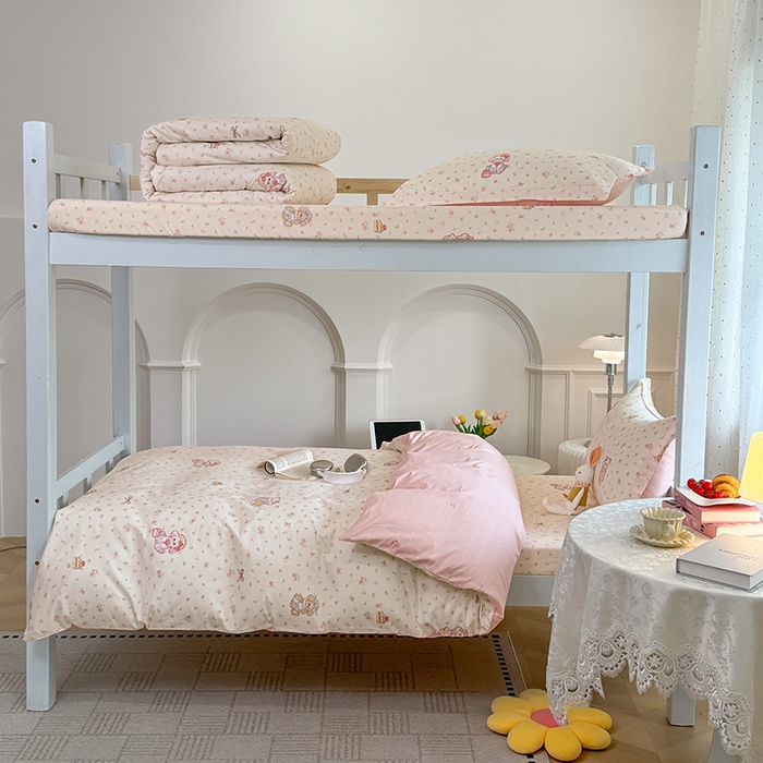 91家纺网 家纺一手货源 找家纺 （总）壹贝家纺 2025新款学生季喷气全棉跑量宿舍三件套（提供买家秀）