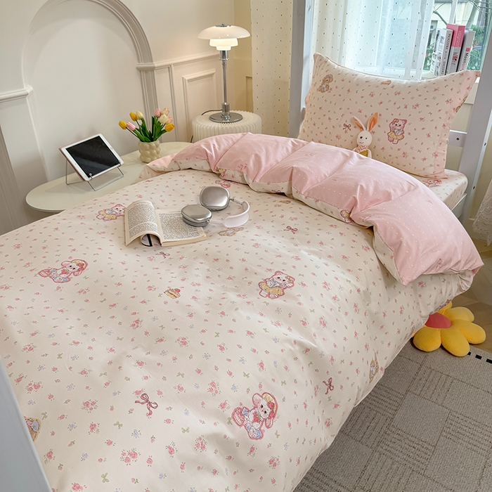 91家纺网 家纺一手货源 找家纺 （总）壹贝家纺 2025新款学生季喷气全棉跑量宿舍三件套（提供买家秀）